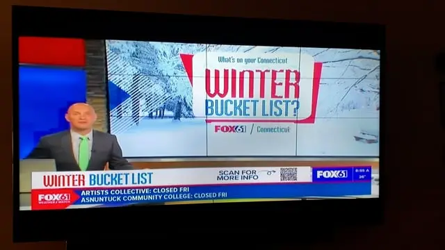 The FOX61 anchor introducing the Winter Bucket List